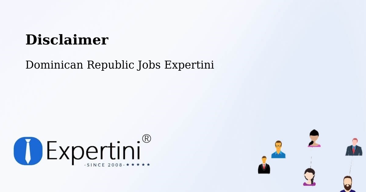 Disclaimer – Postrer Río - Dominican Republic Jobs Expertini